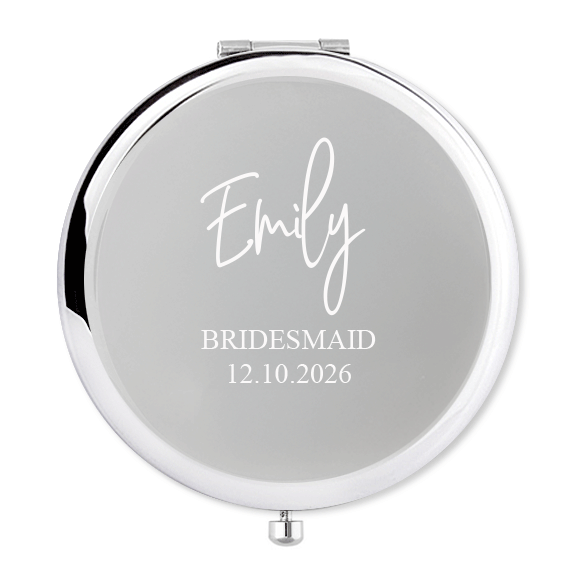 Luxury Bridal Party Gift Box – Personalised Flute, Mirror & Bracelet | Bridesmaid, Maid of Honour, Mother of Bride