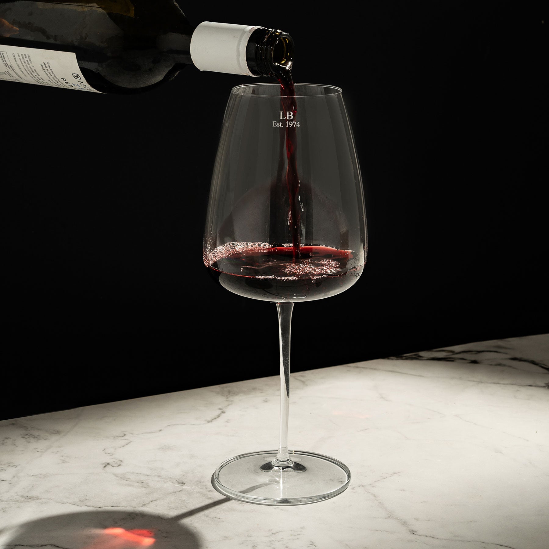 Personalised Red Wine Glass Bordeaux - Set of 2