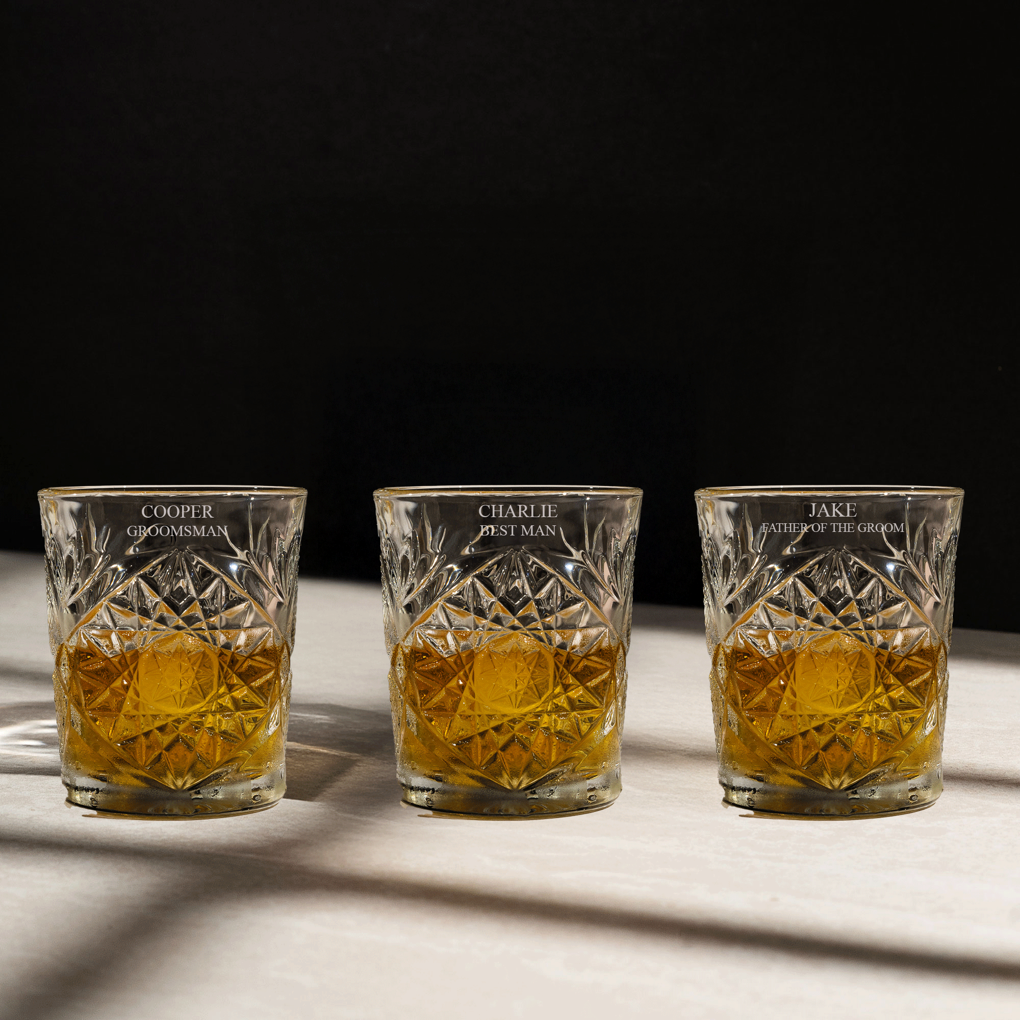 Engraved Whiskey Glass & Cufflinks Gift Set – Personalised Men's Gift Box