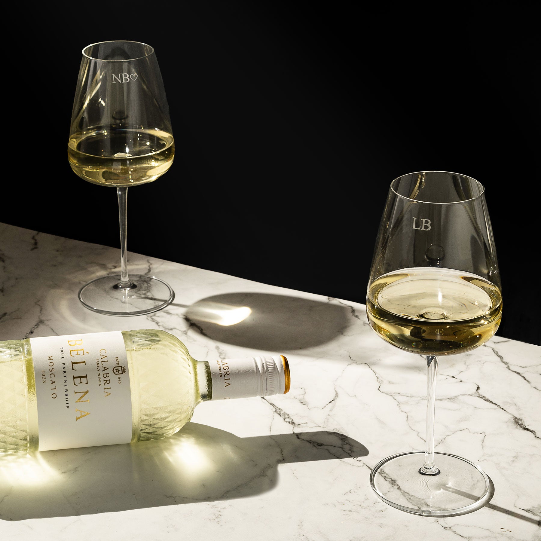 Personalised White Wine Glass Burgundy - Single