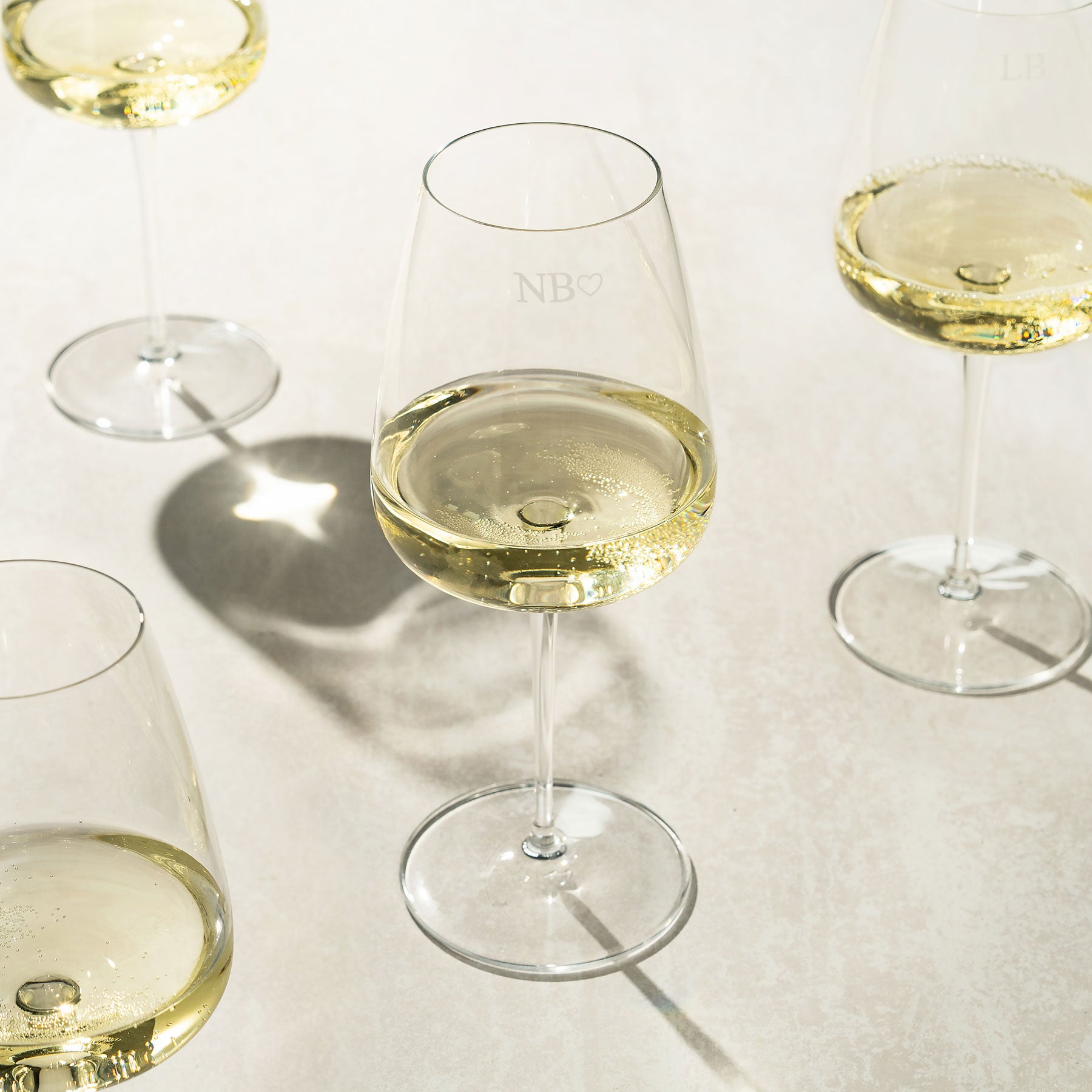 Personalised White Wine Glass Burgundy - Single