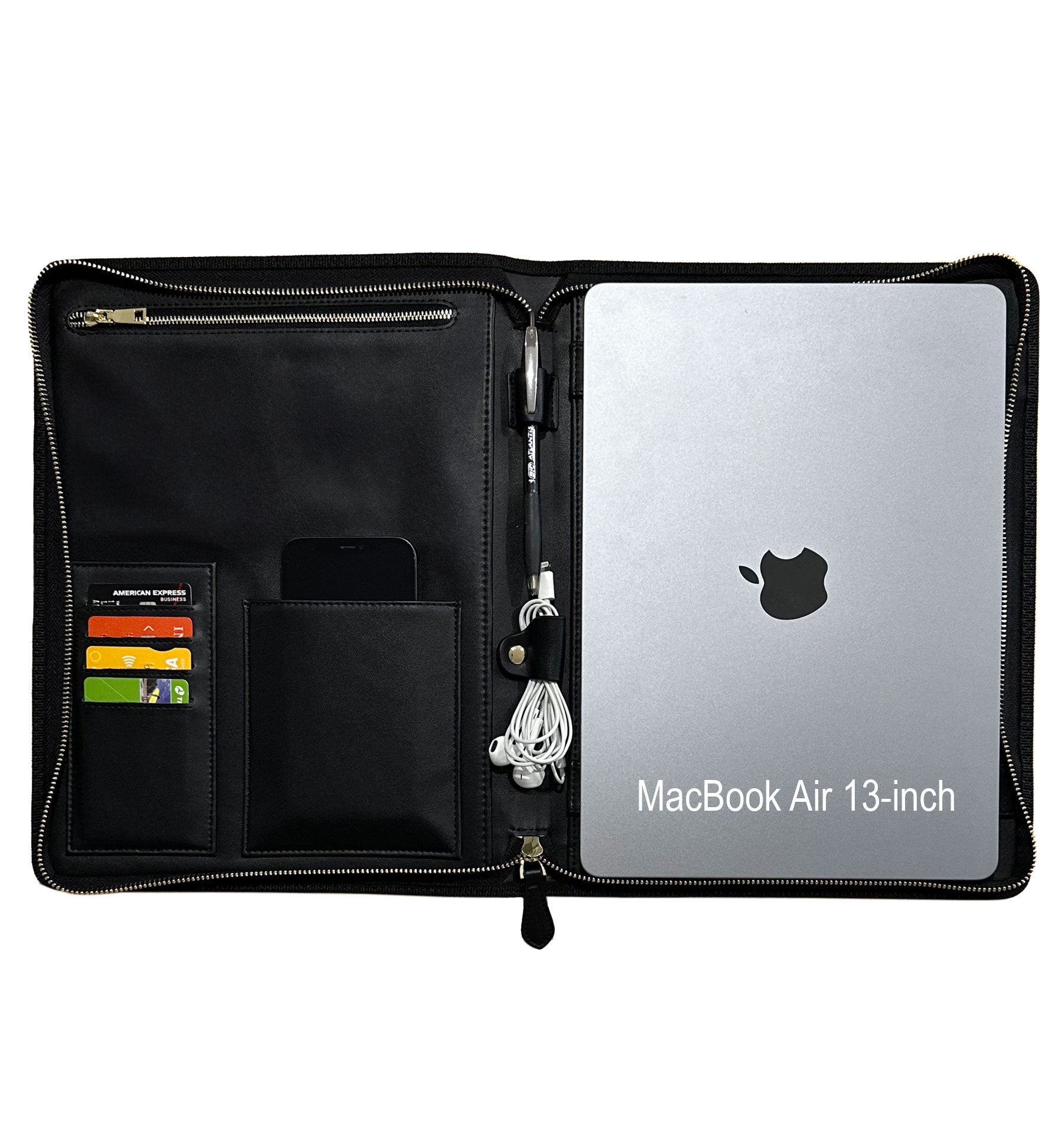 A4 Vegan Leather Compendium - extra large storage