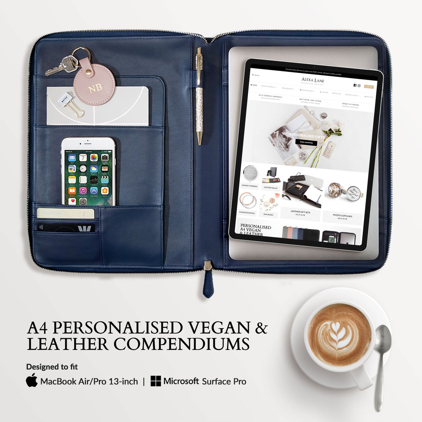 A4 Vegan Leather Compendium