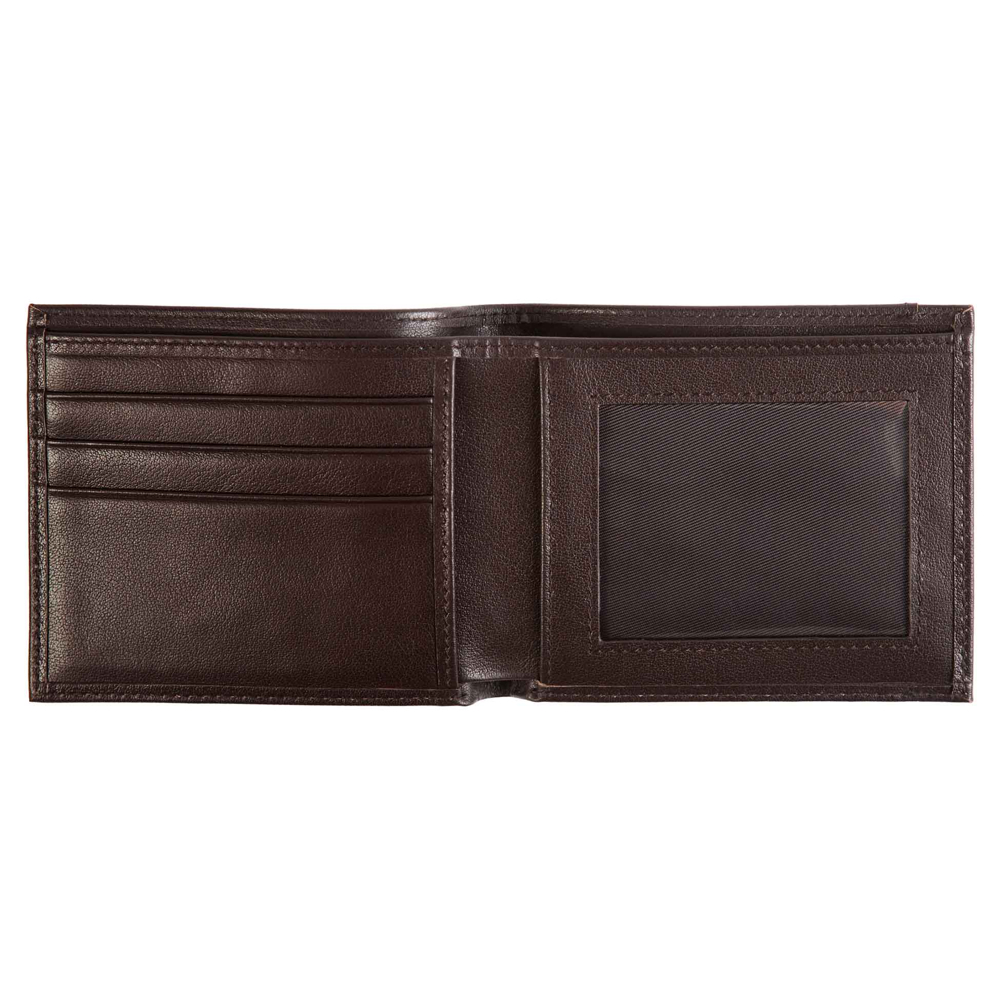 Genuine leather wallet with monogram