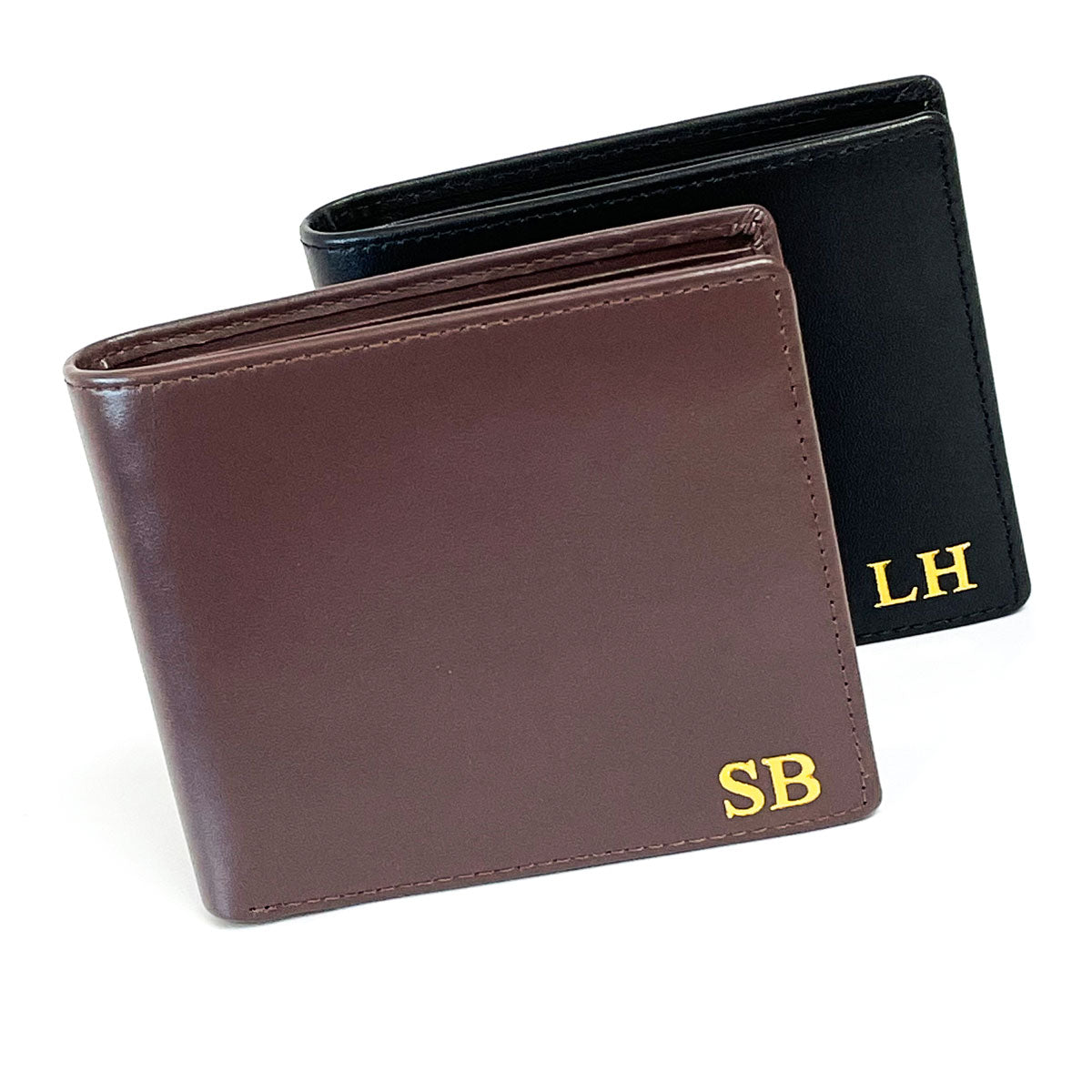 Genuine leather wallet with zipper