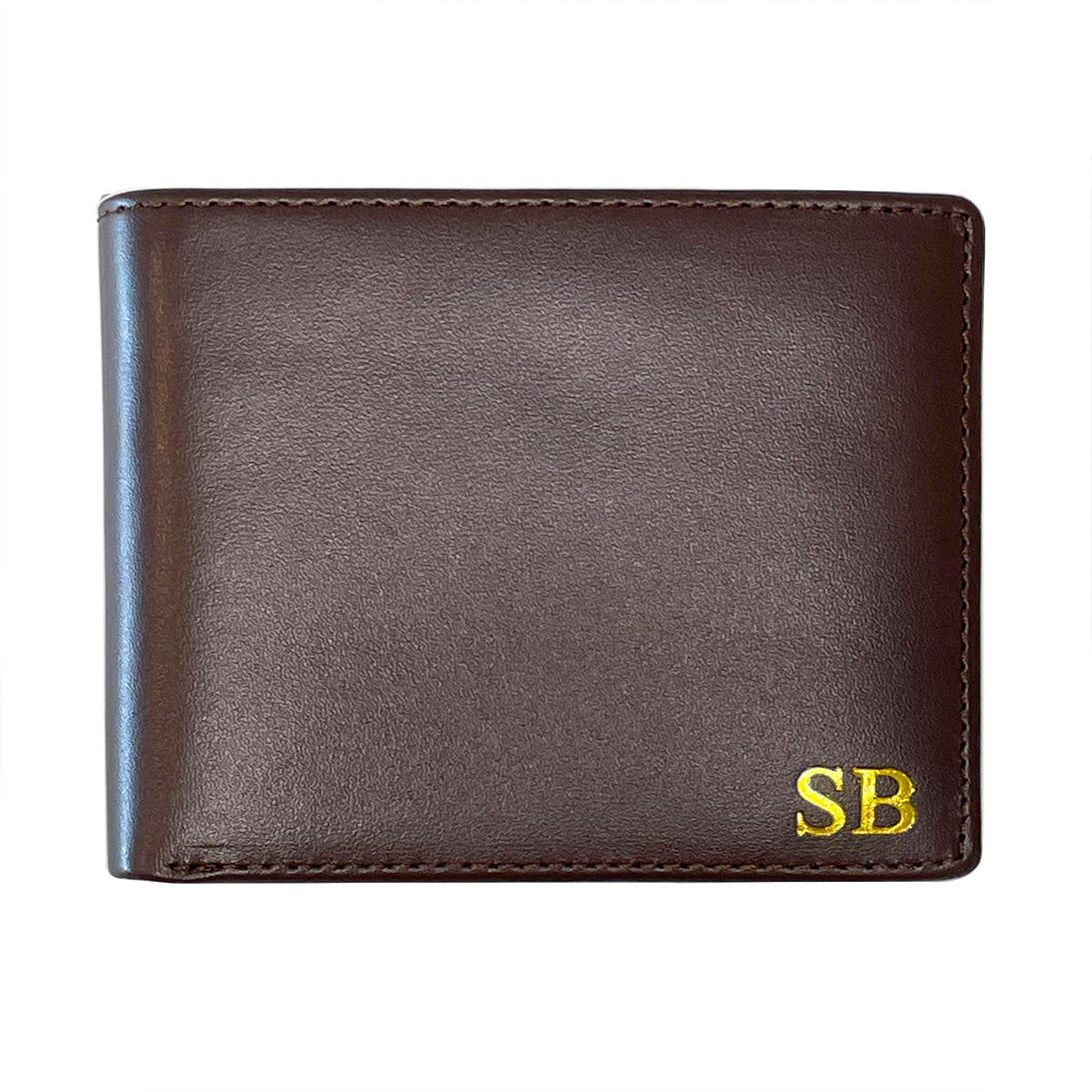 Genuine leather wallet with zipper