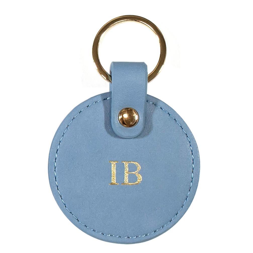 Vegan leather keyring antique blue - Alexa Lane