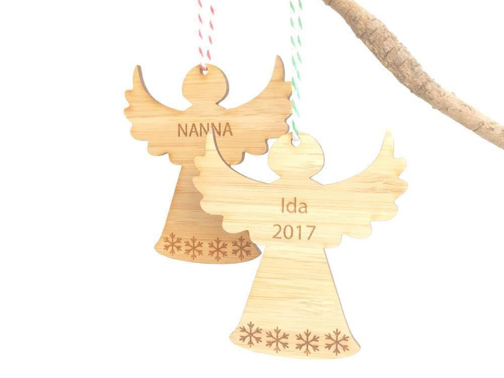 Personalised Christmas Decoration - choose from Reindeer, Dove and Angel designs - Alexa Lane