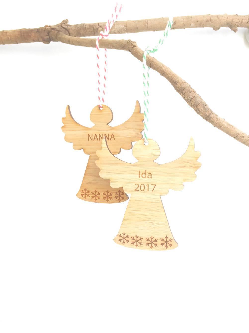 Personalised Christmas Decoration - choose from Reindeer, Dove and Angel designs - Alexa Lane