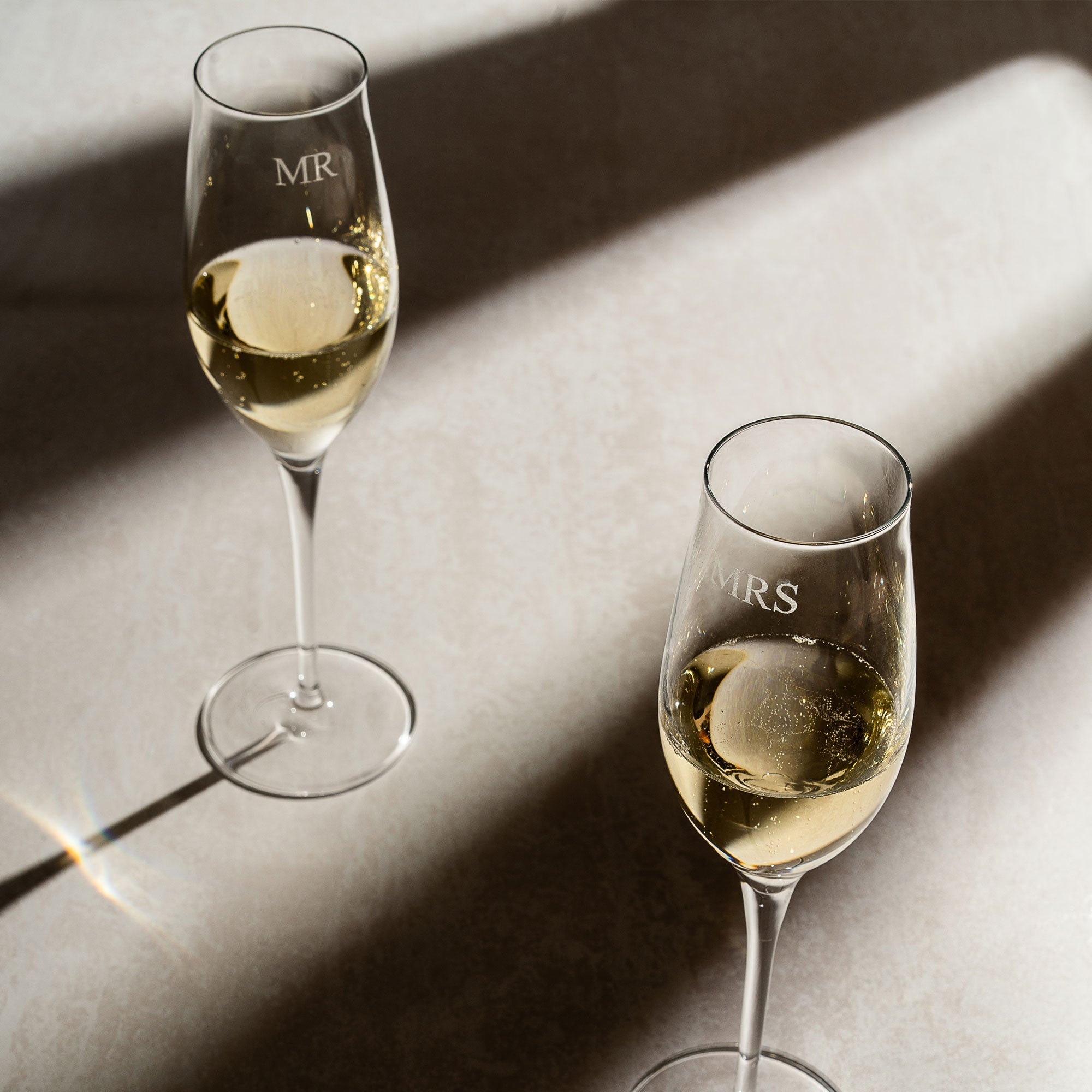 Personalised Champagne Flute Glass - Set of 2