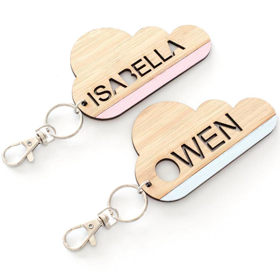 Custom name cloud bag tag and keyring - Alexa Lane