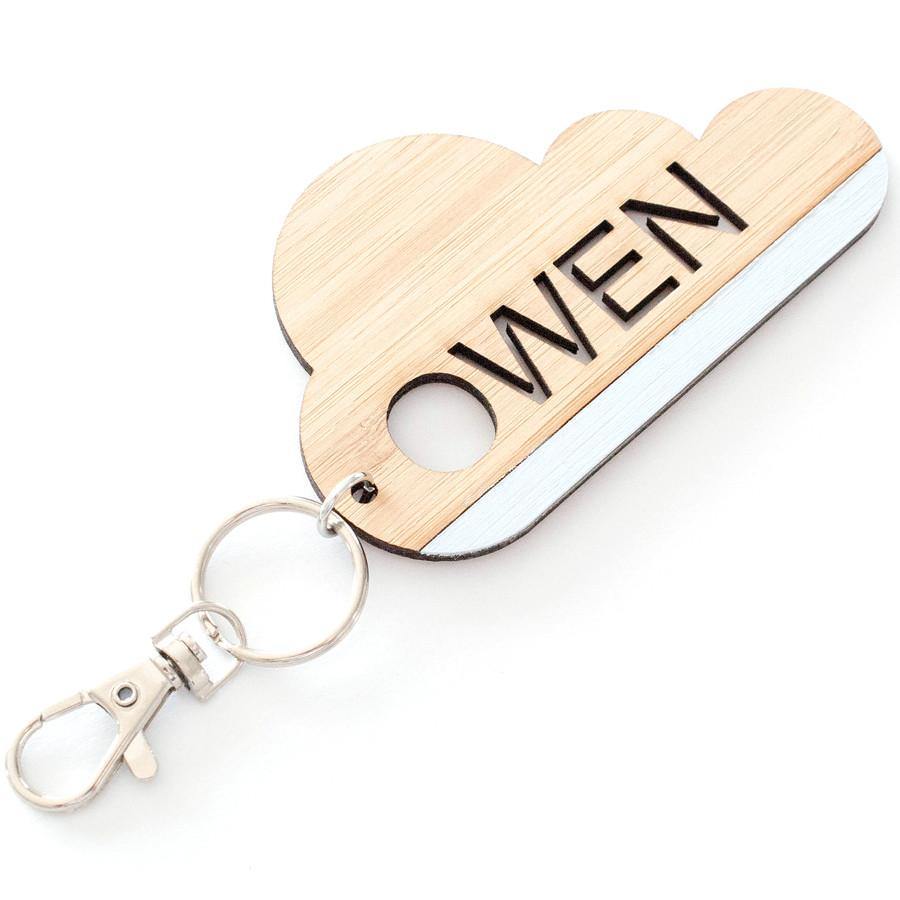 Custom name cloud bag tag and keyring - Alexa Lane