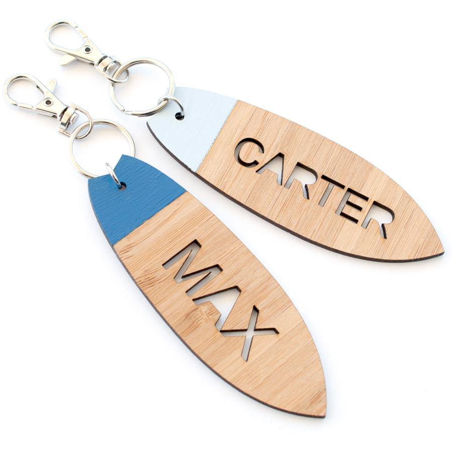 Custom name Surfboard bag tag and keyring Alexa Lane