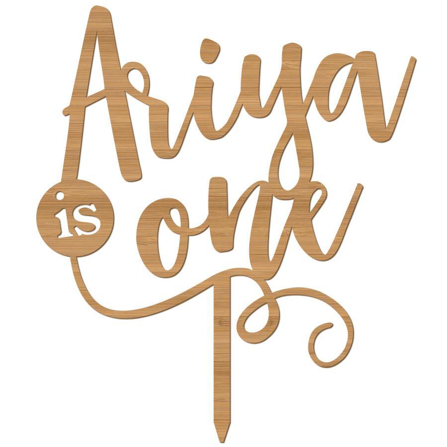 Cake Topper Birthday Name and Age - Alexa Lane