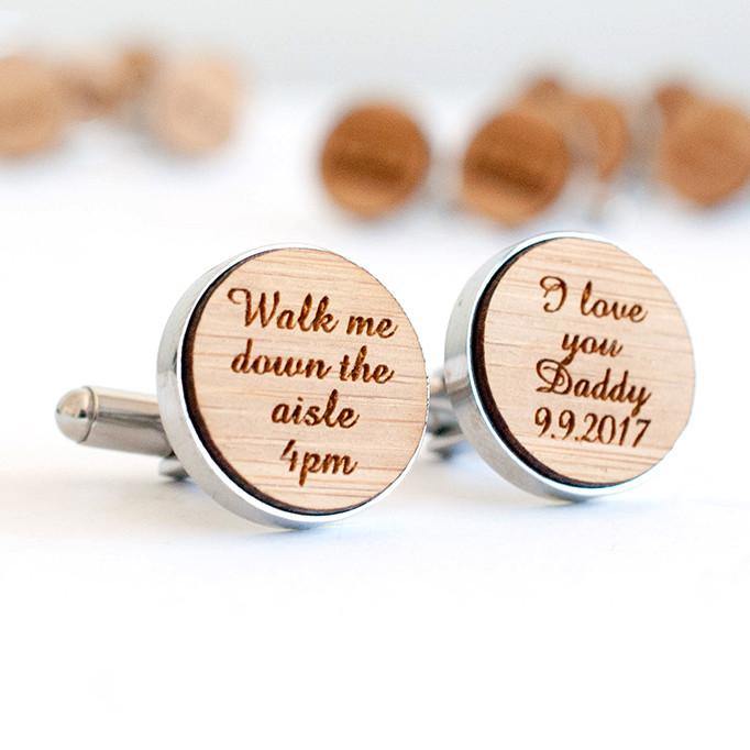 Wedding Bamboo cufflinks - Alexa Lane