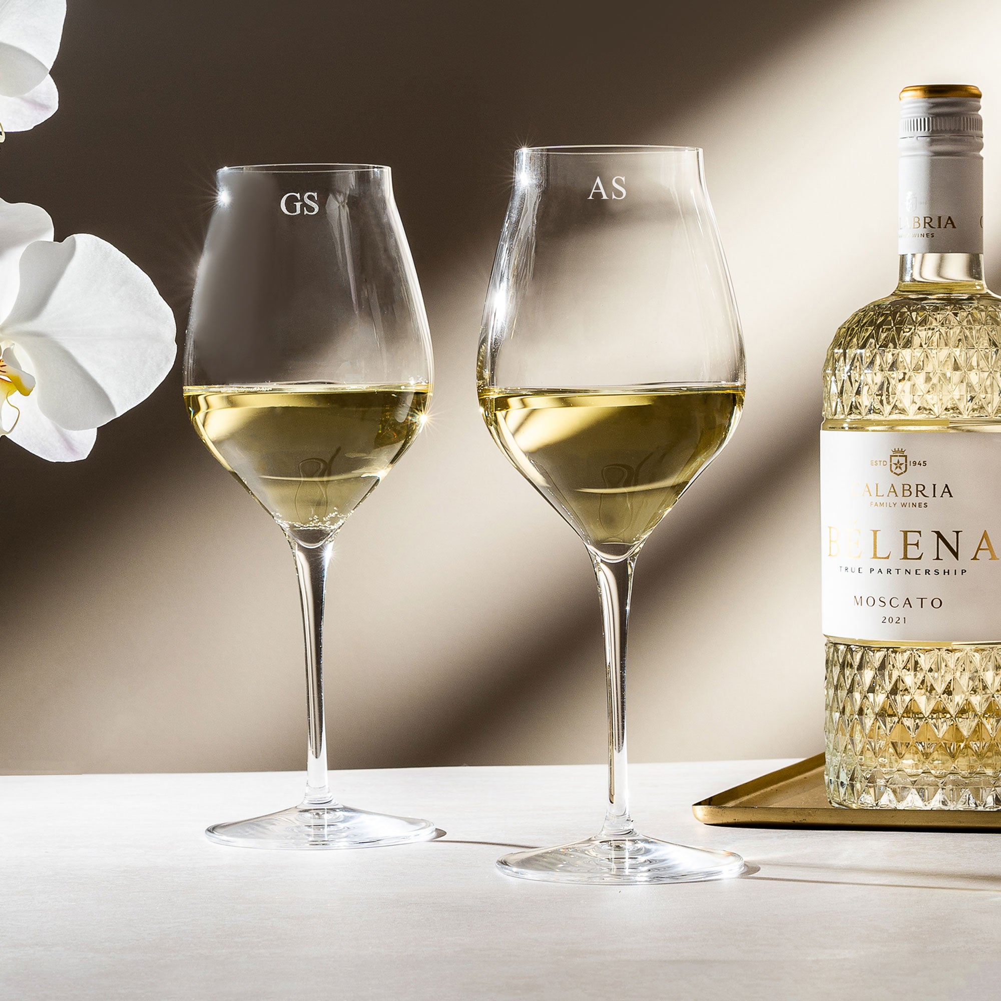 Personalised White Wine Glass - Set of 2