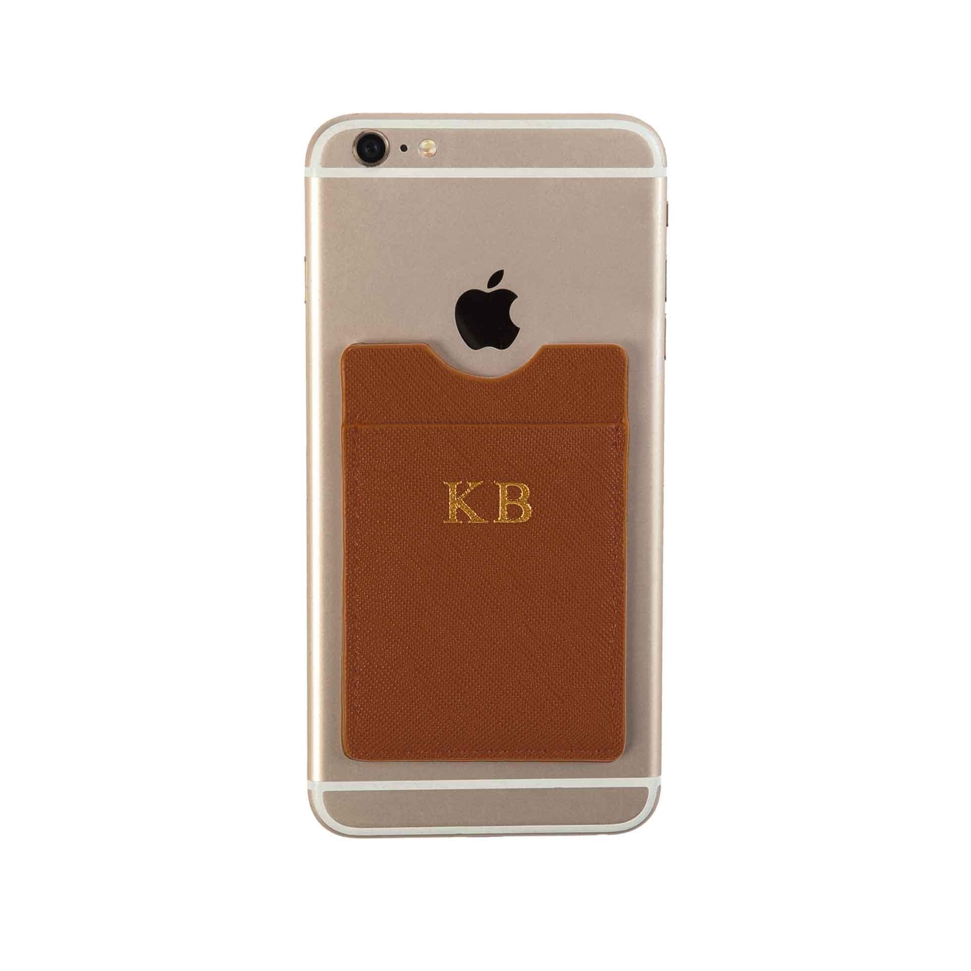 Tan Phone Card Holder - Alexa Lane