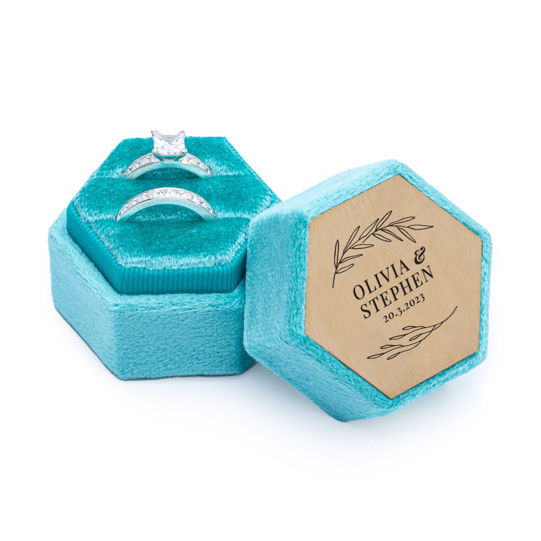 Velvet Personalised Ring Box