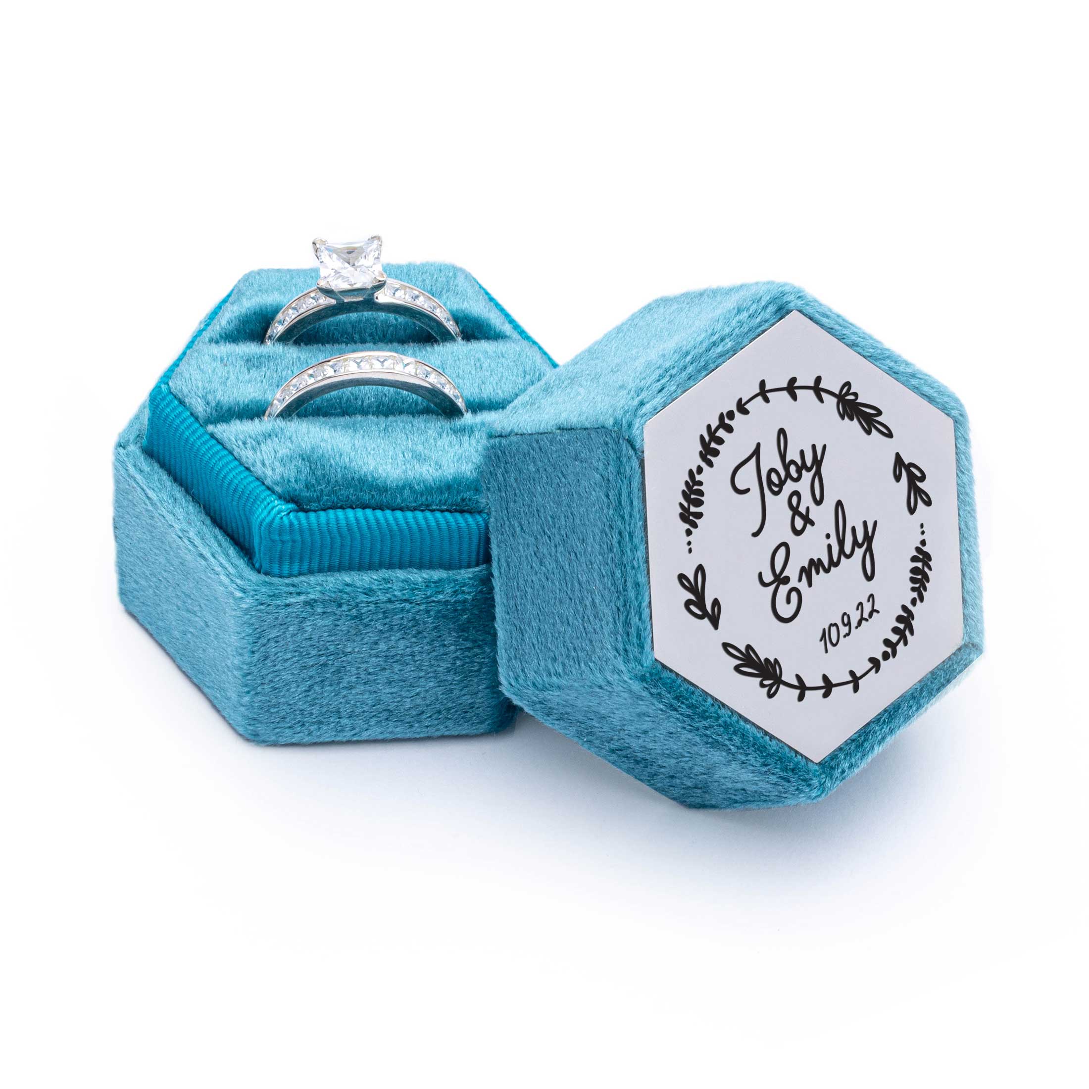Velvet Personalised Ring Box