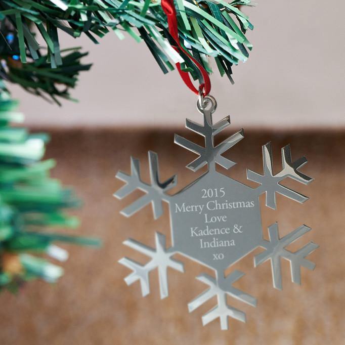 Snow Flake engraved Christmas decoration - Alexa Lane