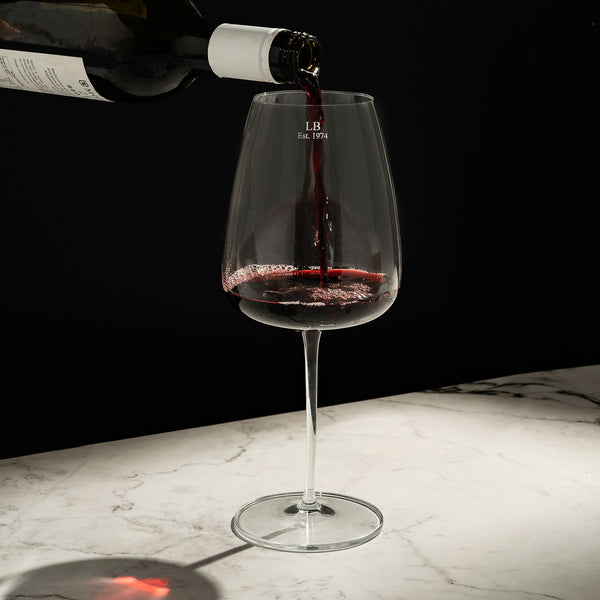 Personalised Red Wine Glass Bordeaux