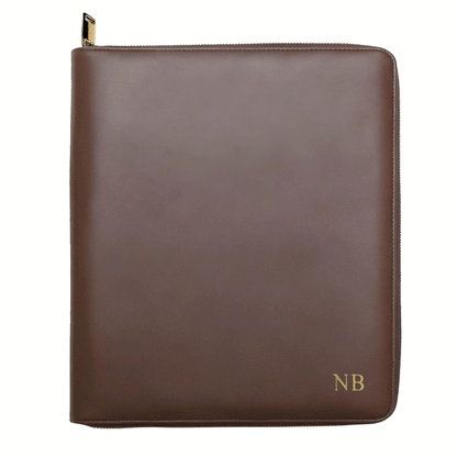 A5 Vegan Leather Brown Compendium