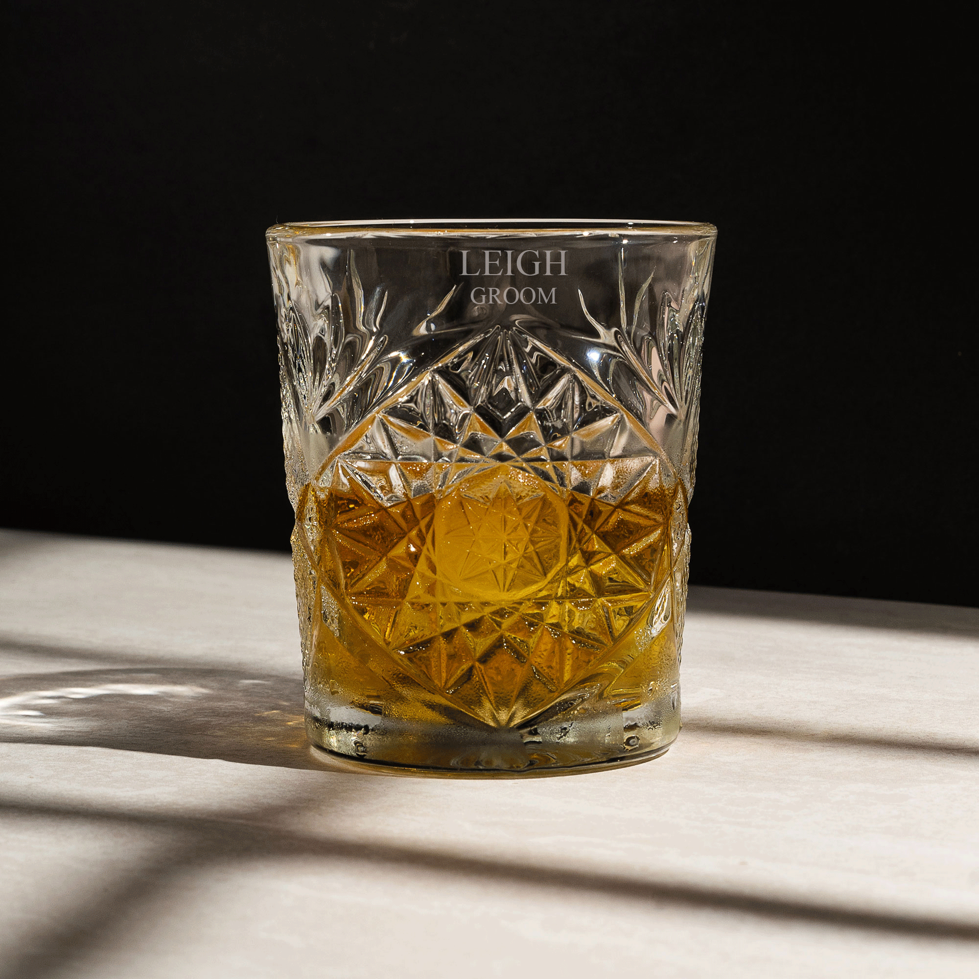 Engraved Whiskey Glass & Cufflinks Gift Set – Personalised Men's Gift Box