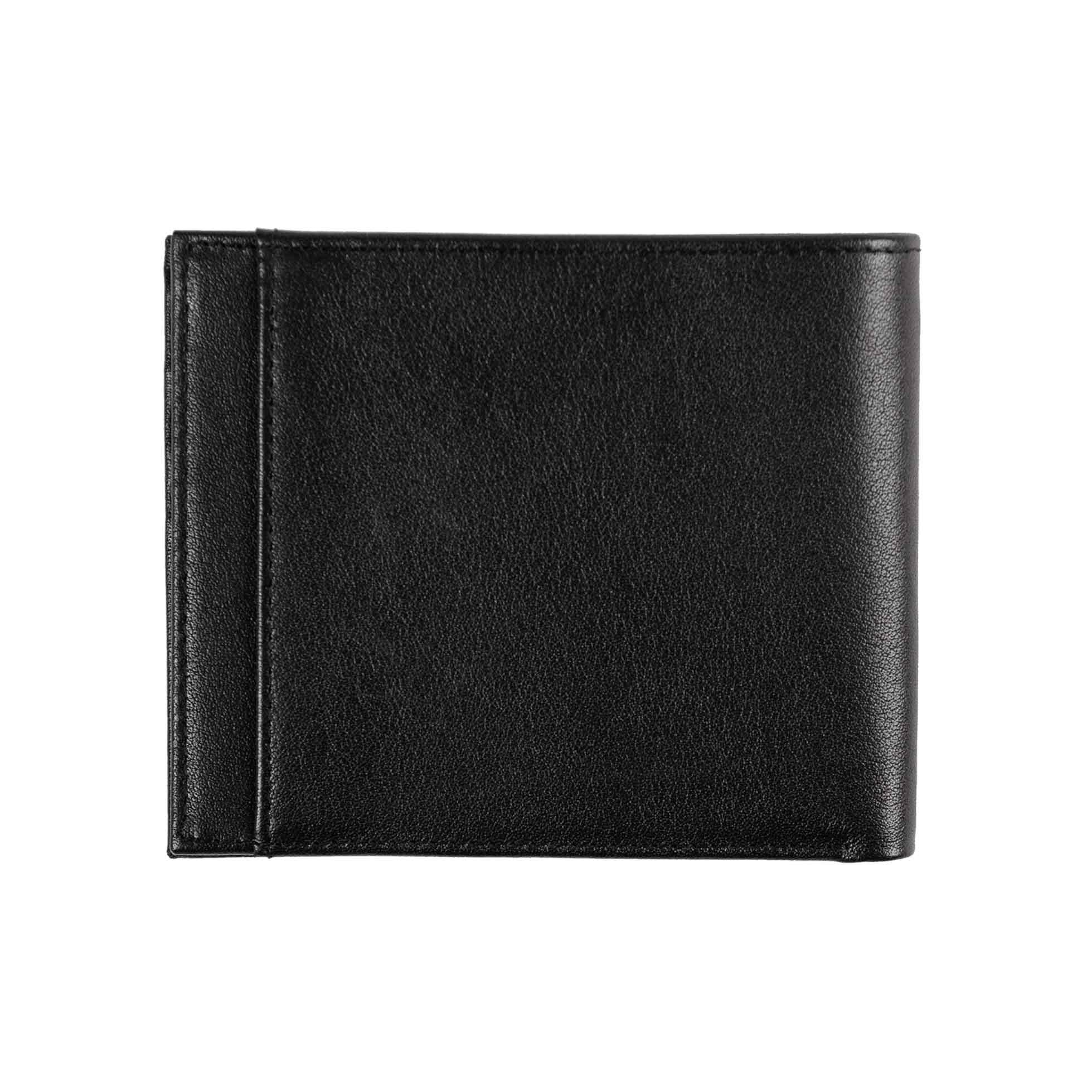 Black leather wallet with monogram - Alexa Lane
