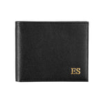 Black leather wallet with monogram - Alexa Lane