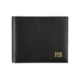 Black leather wallet with monogram - Alexa Lane