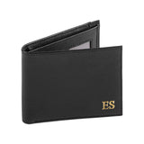 Black leather wallet with monogram - Alexa Lane