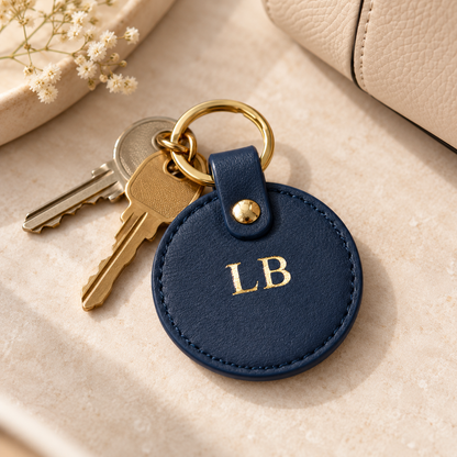 Vegan leather keyring