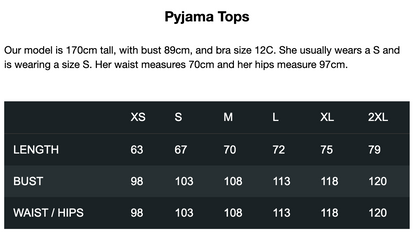 Satin Pyjama Set - Short Sleeve White Black