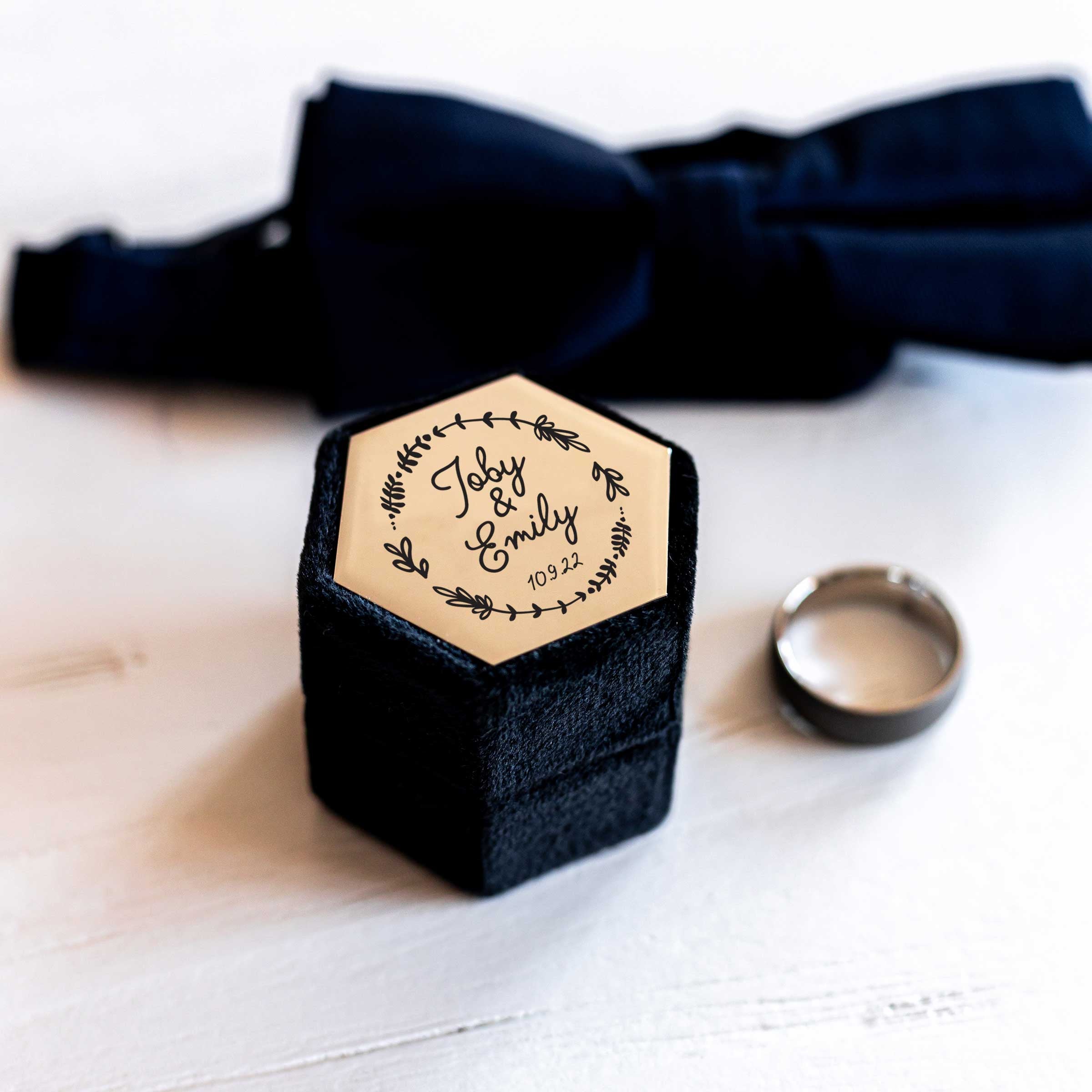 Velvet Personalised Ring Box