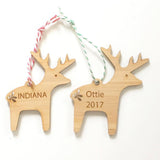 Personalised Christmas Decoration - choose from Reindeer, Dove and Angel designs - Alexa Lane