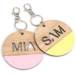 Custom bag tag or keyring round - Alexa Lane