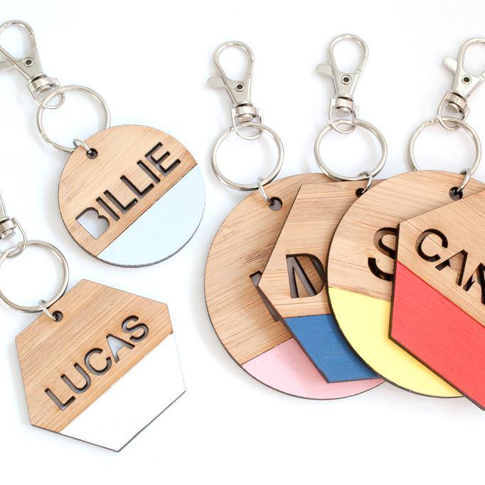 Custom bag tag or keyring round - Alexa Lane