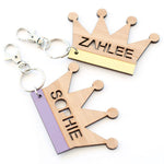 Custom name Crown bag tag and keyring - Alexa Lane