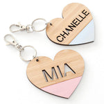 Custom name heart bag tag and keyring - Alexa Lane
