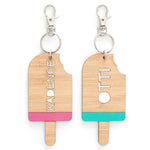 Custom name school bag tag and keyring Ice Cream - Alexa Lane