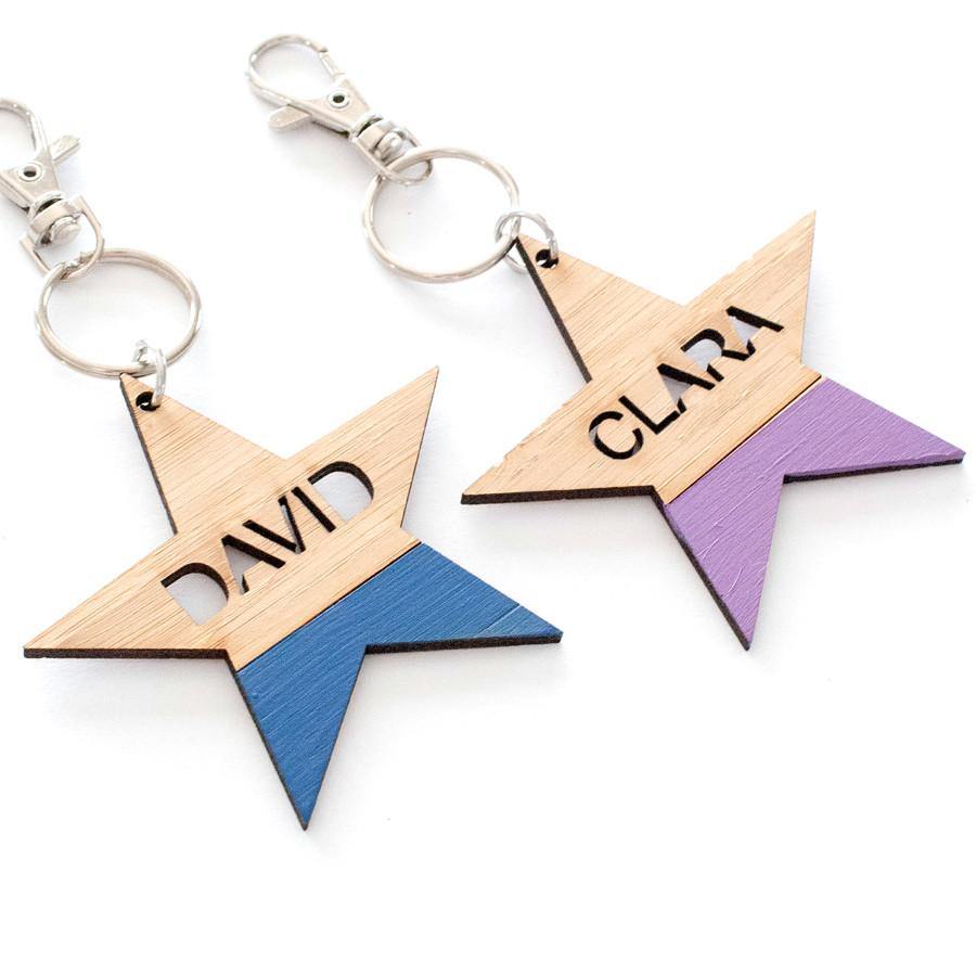 Custom name star bag tag and keyring - Alexa Lane