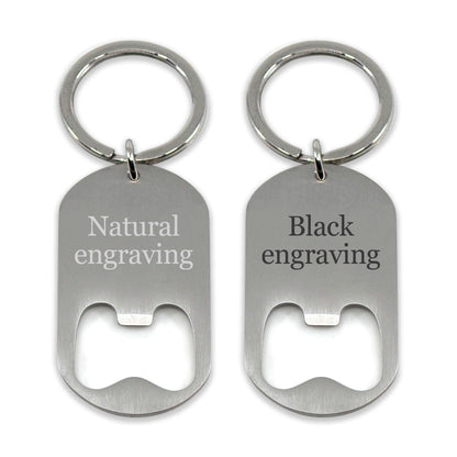 Custom engraved bottle opener keyring - Alexa Lane