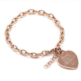 Bridesmaid rose gold bracelet - Alexa Lane