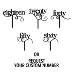 Cake Topper Birthday number in words - Alexa Lane