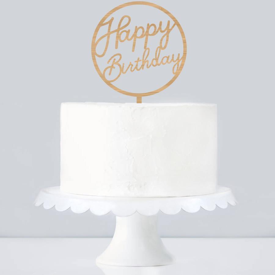 Cake Topper Happy Birthday Circle - Alexa Lane