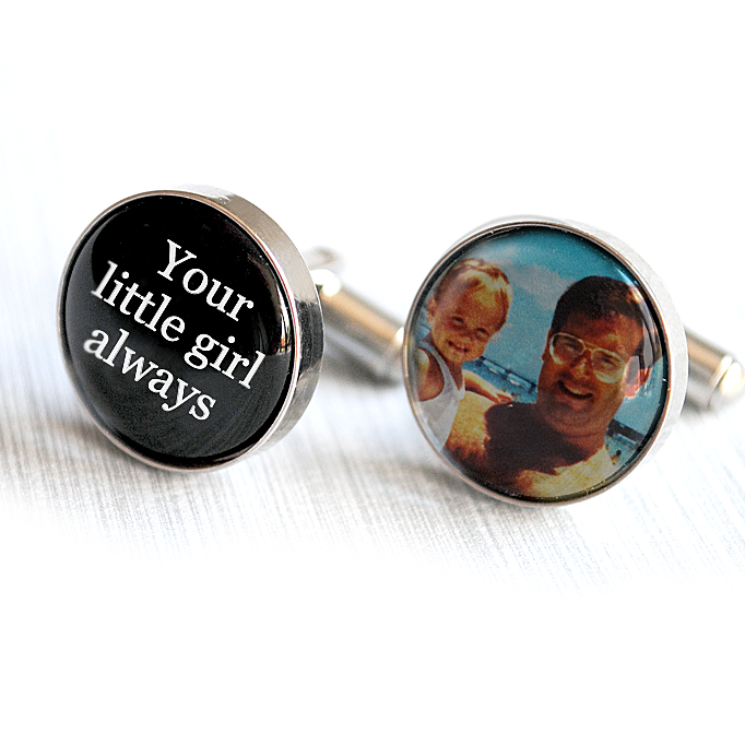 Father of the Bride photo cufflinks - Alexa Lane