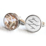 Father of the Bride photo cufflinks - Alexa Lane