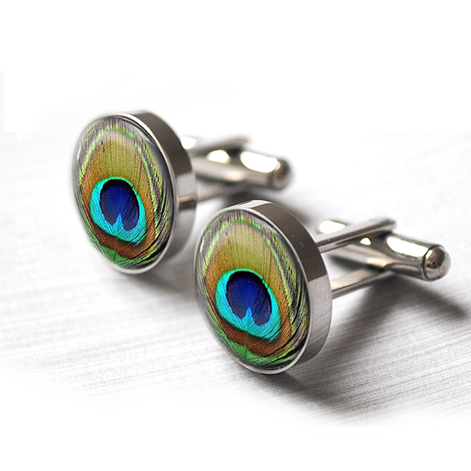 Peacock Cufflinks - Alexa Lane