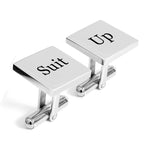 Engraved Suit Up cufflinks - Alexa Lane