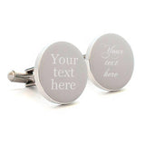 Engraved stainless steel cufflinks your custom text - Alexa Lane